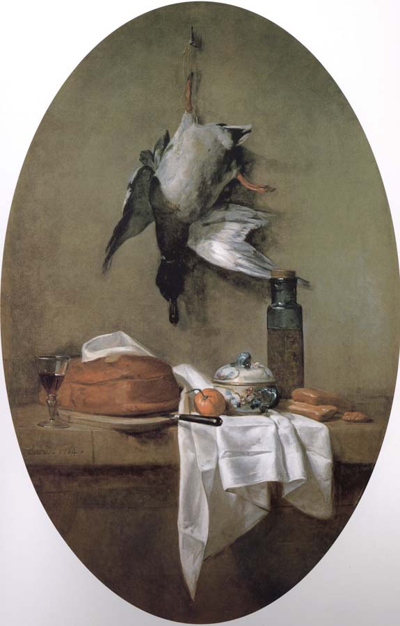 Jean Baptiste Simeon Chardin Duck bowl and olive oil